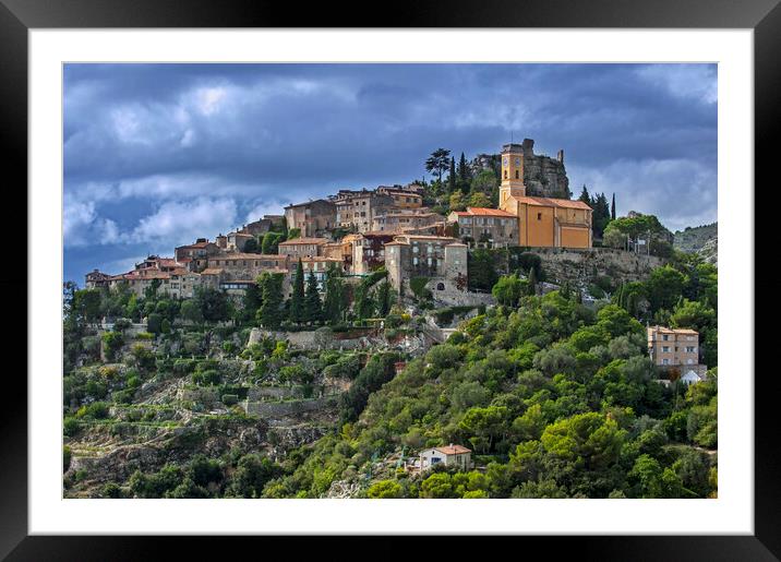 The Old Town Èze-Village at the Côte d'Azur, Franc Framed Mounted Print by Arterra 
