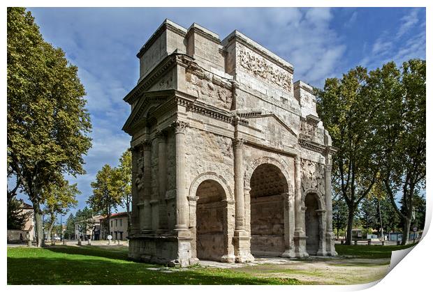 Arc de triomphe at Orange in the Vaucluse, France Print by Arterra 