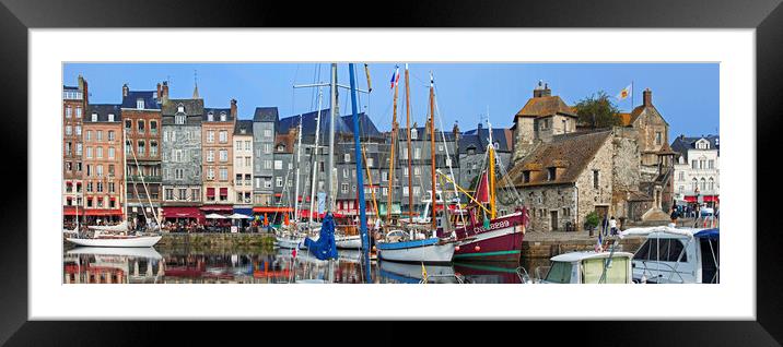 The Old Port at Honfleur, Normandy, France Framed Mounted Print by Arterra 