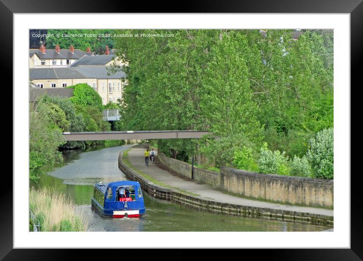 Leeds and Liverpool Canal at Bingley Framed Mounted Print by Laurence Tobin