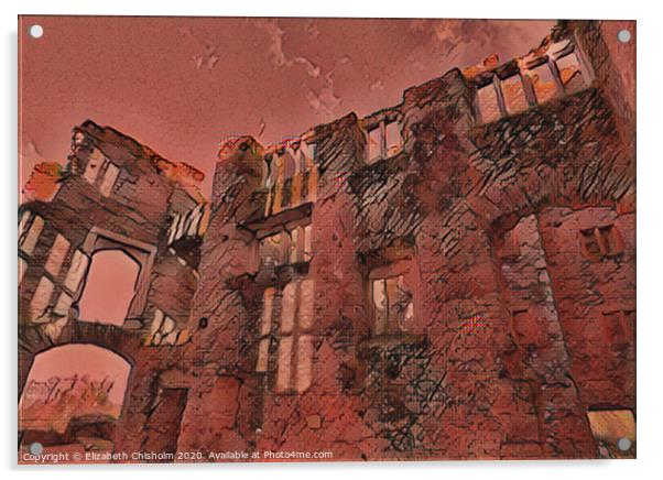 Haunted Berry Pomeroy Castle Acrylic by Elizabeth Chisholm