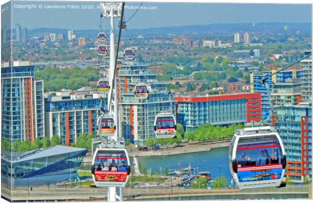 Cable Cars over The Thames Canvas Print by Laurence Tobin