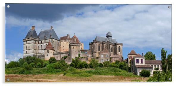 Château de Biron in the Dordogne, France Acrylic by Arterra 