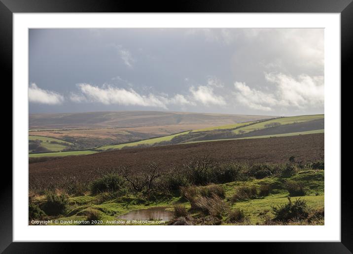 Exmoor on a Stormy Day Framed Mounted Print by David Morton