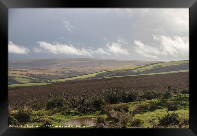 Exmoor on a Stormy Day Framed Print by David Morton