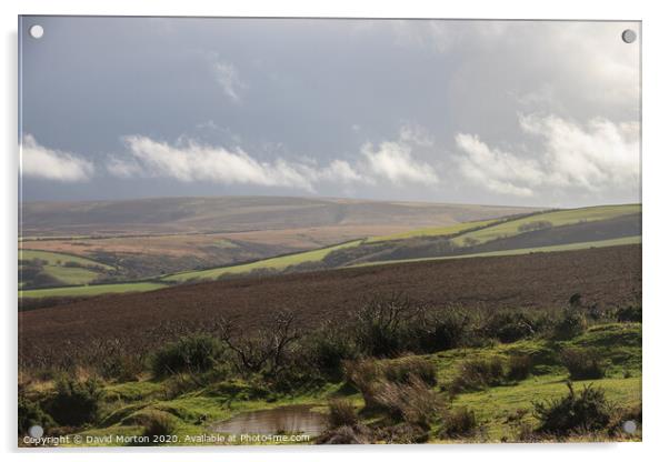 Exmoor on a Stormy Day Acrylic by David Morton