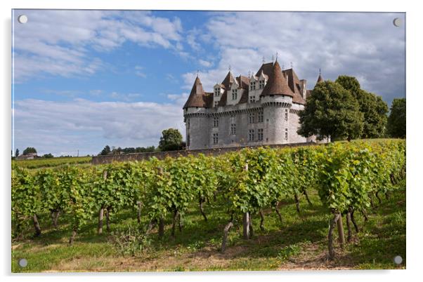 Château de Monbazillac and Vineyard in the Dordogne Acrylic by Arterra 