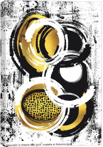 Abstract Painting No. 2 | gold Canvas Print by Melanie Viola
