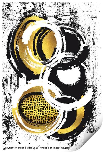 Abstract Painting No. 2 | gold Print by Melanie Viola