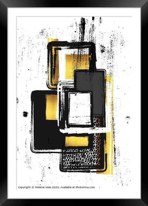Abstract Painting No. 3 | gold Framed Mounted Print by Melanie Viola