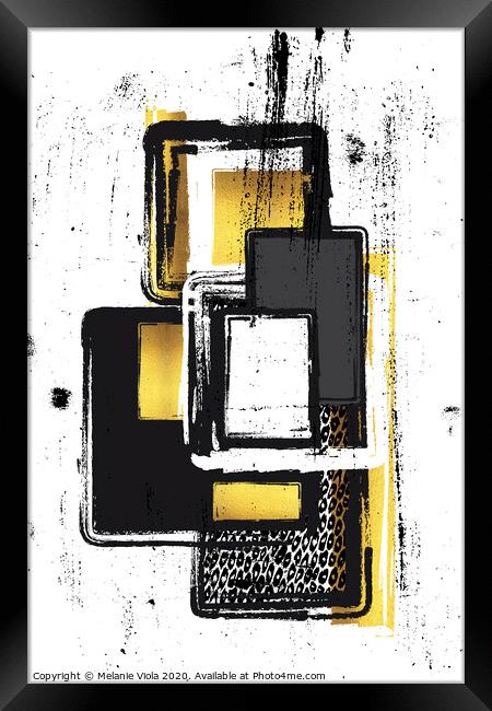 Abstract Painting No. 3 | gold Framed Print by Melanie Viola