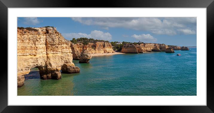 Stunning Marinha Beach Cliffs Framed Mounted Print by Kevin Snelling
