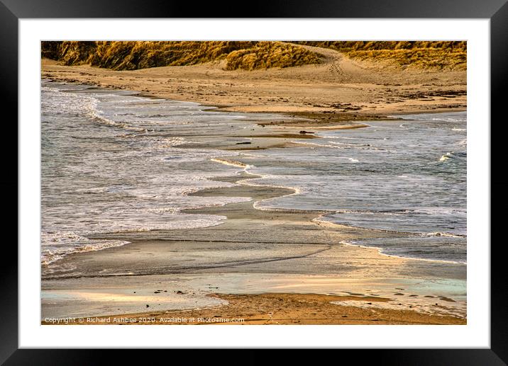 Two tides meet Framed Mounted Print by Richard Ashbee
