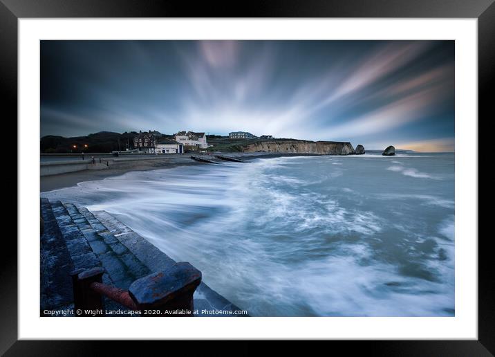 Stormy Freshwater Bay Framed Mounted Print by Wight Landscapes