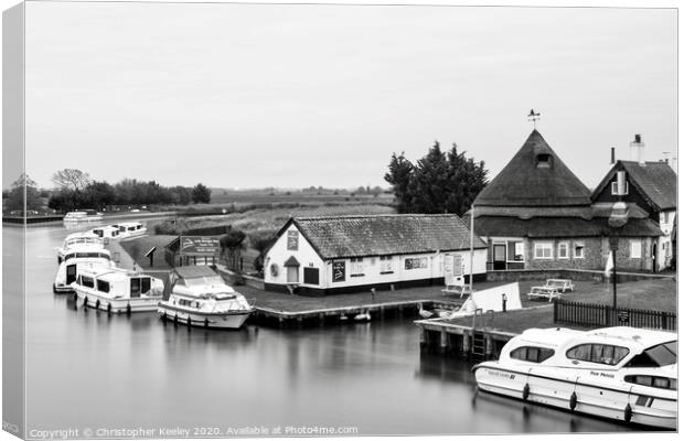 Boats on the Broads Canvas Print by Christopher Keeley