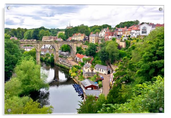 Knarsborough Viaduct  Acrylic by David Stanforth