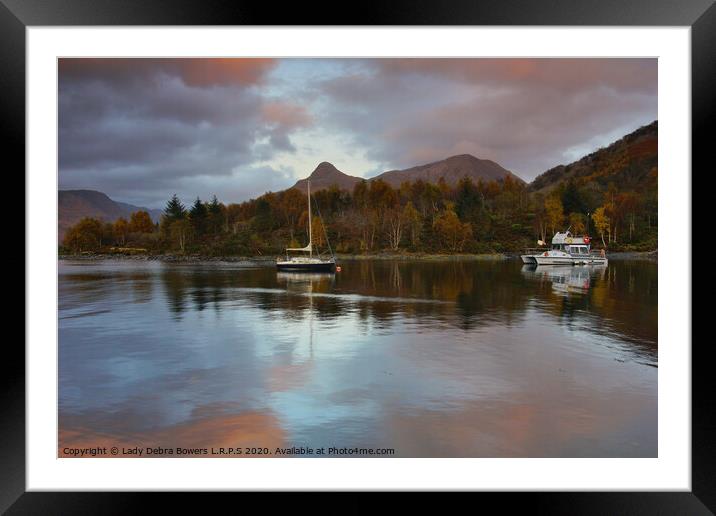 Sunset Pap of Glencoe  Framed Mounted Print by Lady Debra Bowers L.R.P.S