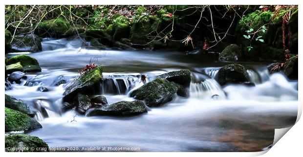 Flowing water Print by craig hopkins