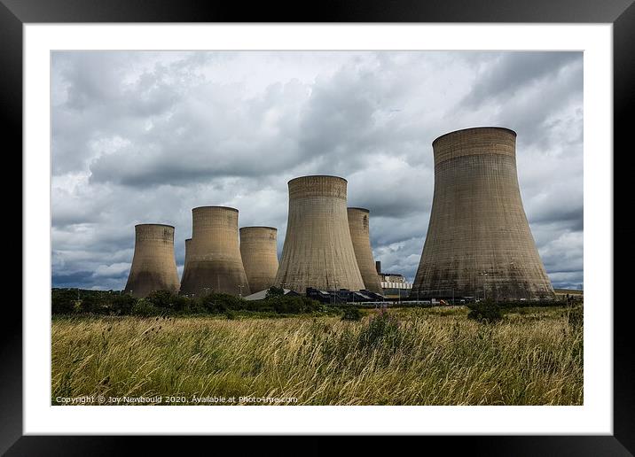 Cooling Towers - Ratcliffe on Soar Power Station  Framed Mounted Print by Joy Newbould