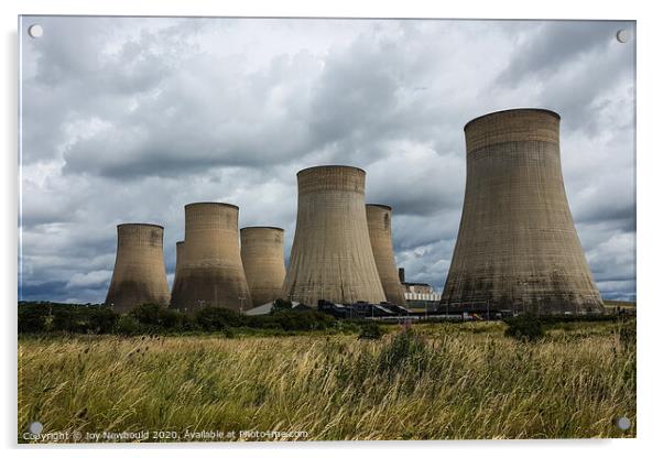 Cooling Towers - Ratcliffe on Soar Power Station  Acrylic by Joy Newbould