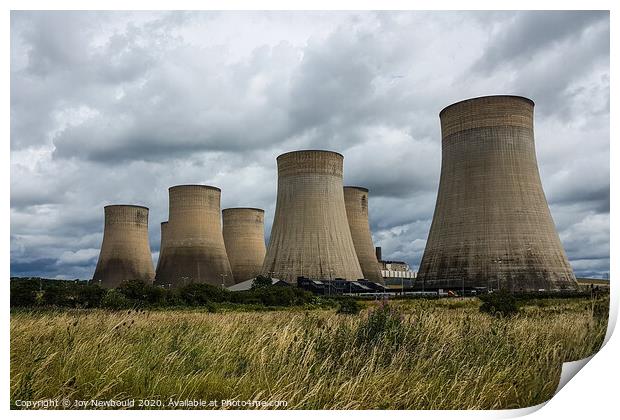 Cooling Towers - Ratcliffe on Soar Power Station  Print by Joy Newbould