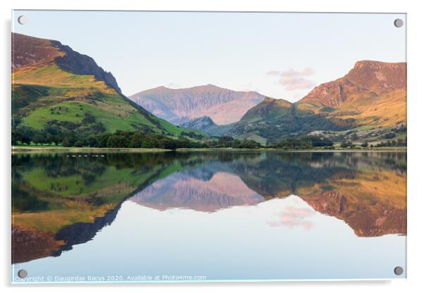 Llyn Nantlle reflections Acrylic by Daugirdas Racys