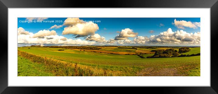 A panoramic view of Dorset Framed Mounted Print by Roy Hornyak