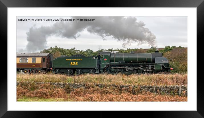 Southern Railway S15 Number 825 Framed Mounted Print by Steve H Clark