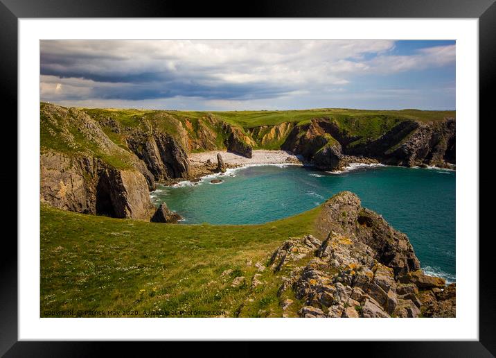 Bullslaughter Bay, Pembrokeshire Framed Mounted Print by Paddy Art