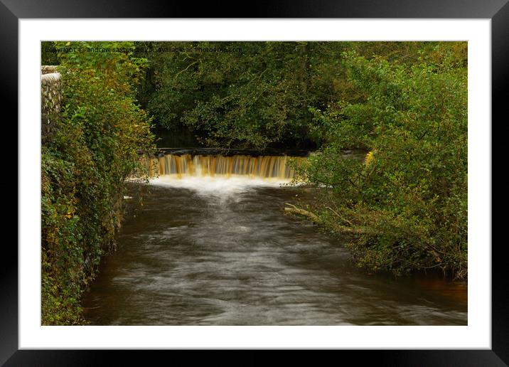 GOATHLAND WATERFALL Framed Mounted Print by andrew saxton