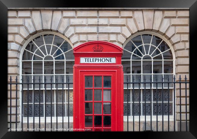K2 phone box (1926) Exchange Street West, Liverpoo Framed Print by Robert Thrift