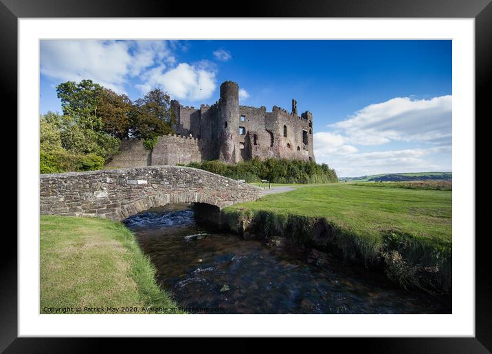 Laugharne Castle, South Wales Framed Mounted Print by Paddy Art
