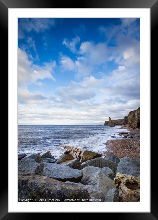 Chemical Beach, Seaham Framed Mounted Print by Gary Turner