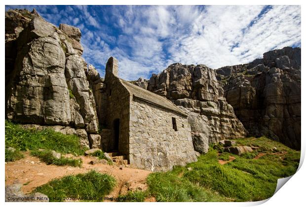 St. Govan's Chapel Print by Paddy Art