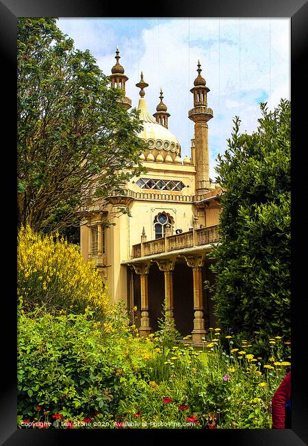 Brighton Pavilion glimpse  Framed Print by Ian Stone
