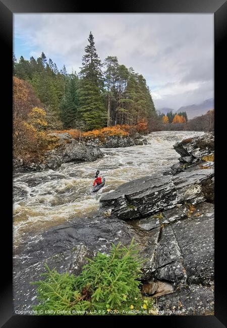 Kayaking the River Orchy  Framed Print by Lady Debra Bowers L.R.P.S