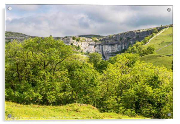 Malham Cove Yorkshire Dales Acrylic by Nick Jenkins