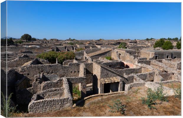 Ancient Roman City Of Pompeii In Italy Canvas Print by Artur Bogacki