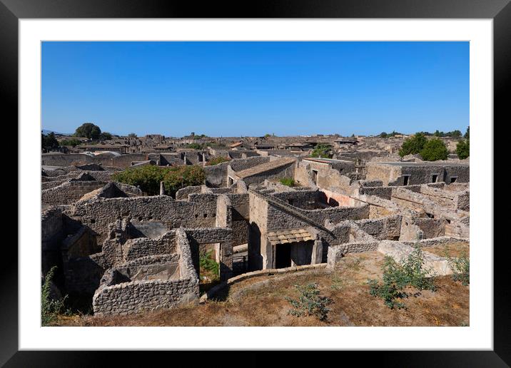 Ancient Roman City Of Pompeii In Italy Framed Mounted Print by Artur Bogacki