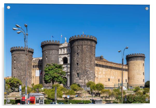Castel Nuovo Angevin Keep in Naples Acrylic by Artur Bogacki