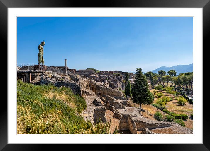 City Ruins of Pompeii in Italy Framed Mounted Print by Artur Bogacki