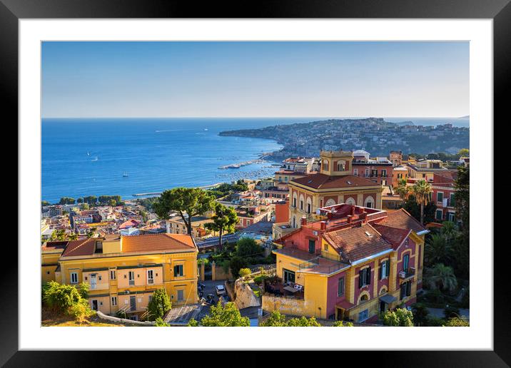 City of Napoli in Italy Framed Mounted Print by Artur Bogacki
