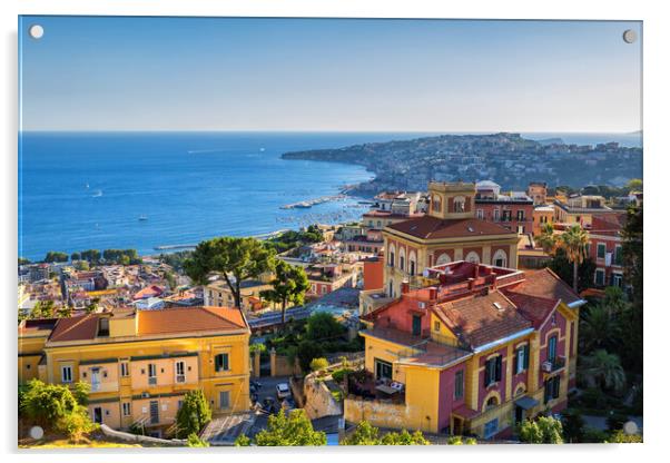 City of Napoli in Italy Acrylic by Artur Bogacki