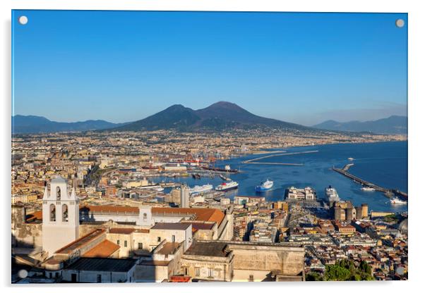 City of Naples in Italy Acrylic by Artur Bogacki
