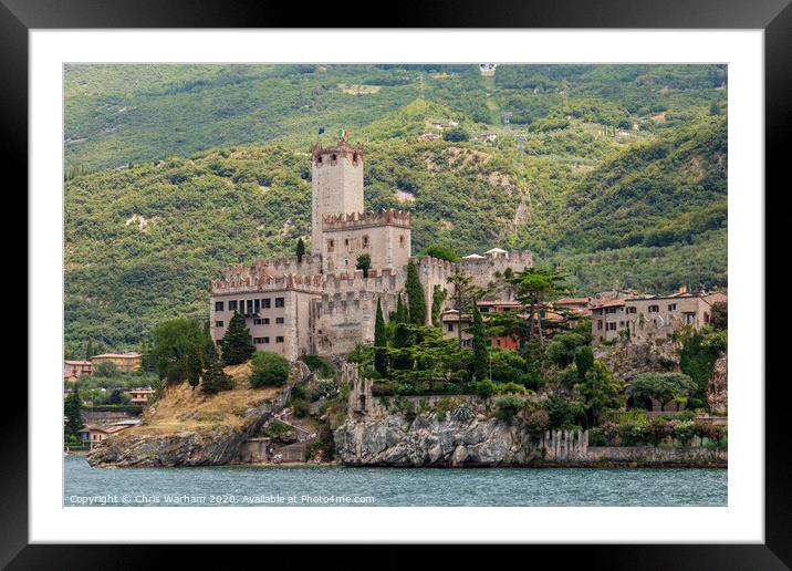 Malcescine Castle Lake Garda Framed Mounted Print by Chris Warham