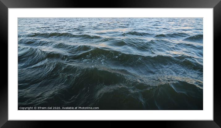 Danube waves  Framed Mounted Print by Efraim Gal