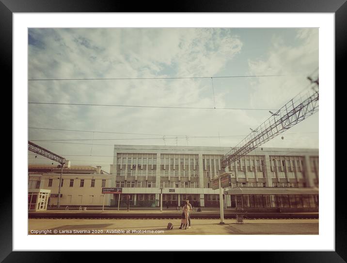 Railway station in Chelyabinsk, Russia Framed Mounted Print by Larisa Siverina