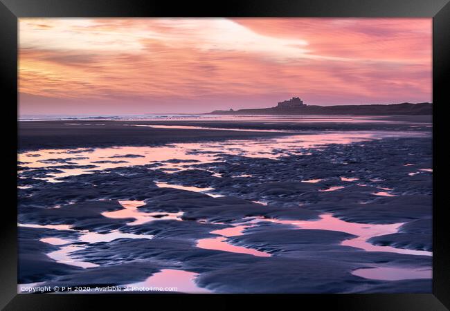 Northumberland Sunrise Framed Print by P H