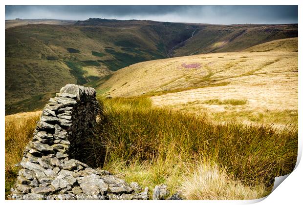 Crowden Clough, Kinder Scout Print by Martyn Williams