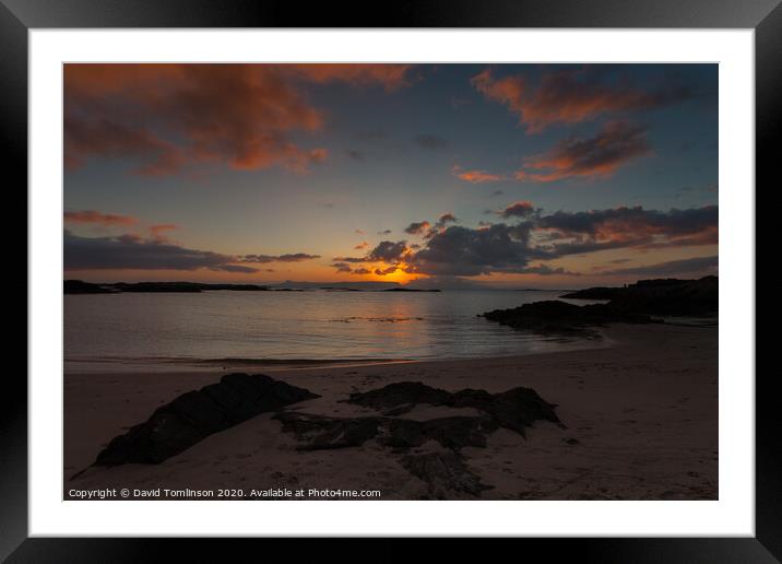 Sunset at Arasaig Scotland  Framed Mounted Print by David Tomlinson